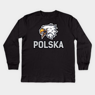 Polska poland design t-shirt Kids Long Sleeve T-Shirt